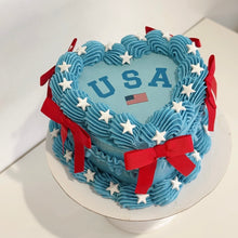 Load image into Gallery viewer, America's 250th Birthday USA Heart Cake
