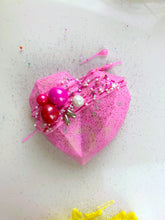 Load image into Gallery viewer, pink custom cake heart truffle
